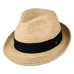Natural Raffia Straw Trilby Hat