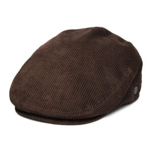 Grey Herringbone Flat Cap